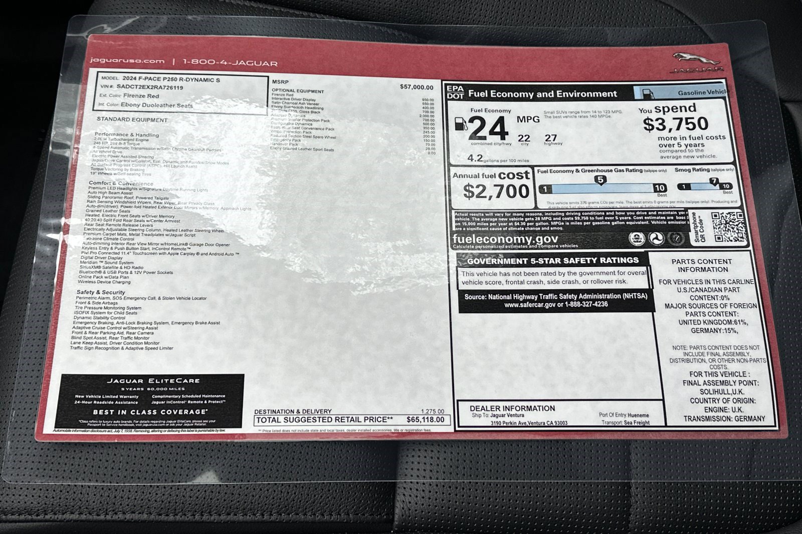 New 2024 Jaguar F-PACE R-Dynamic S image 28