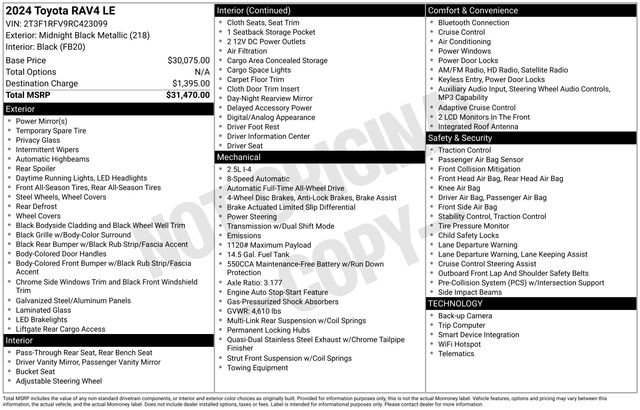 Used 2024 Toyota RAV4 LE AWD/4WD image 31