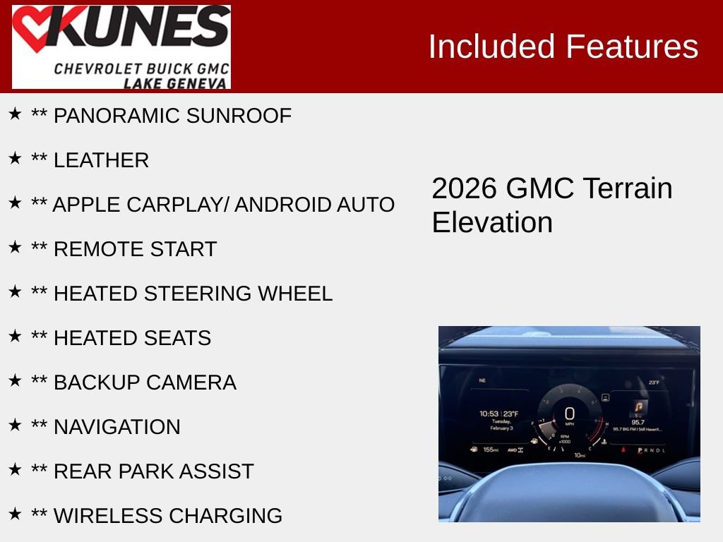 New 2026 GMC Terrain Elevation w/ Elevation Premium Package image 3
