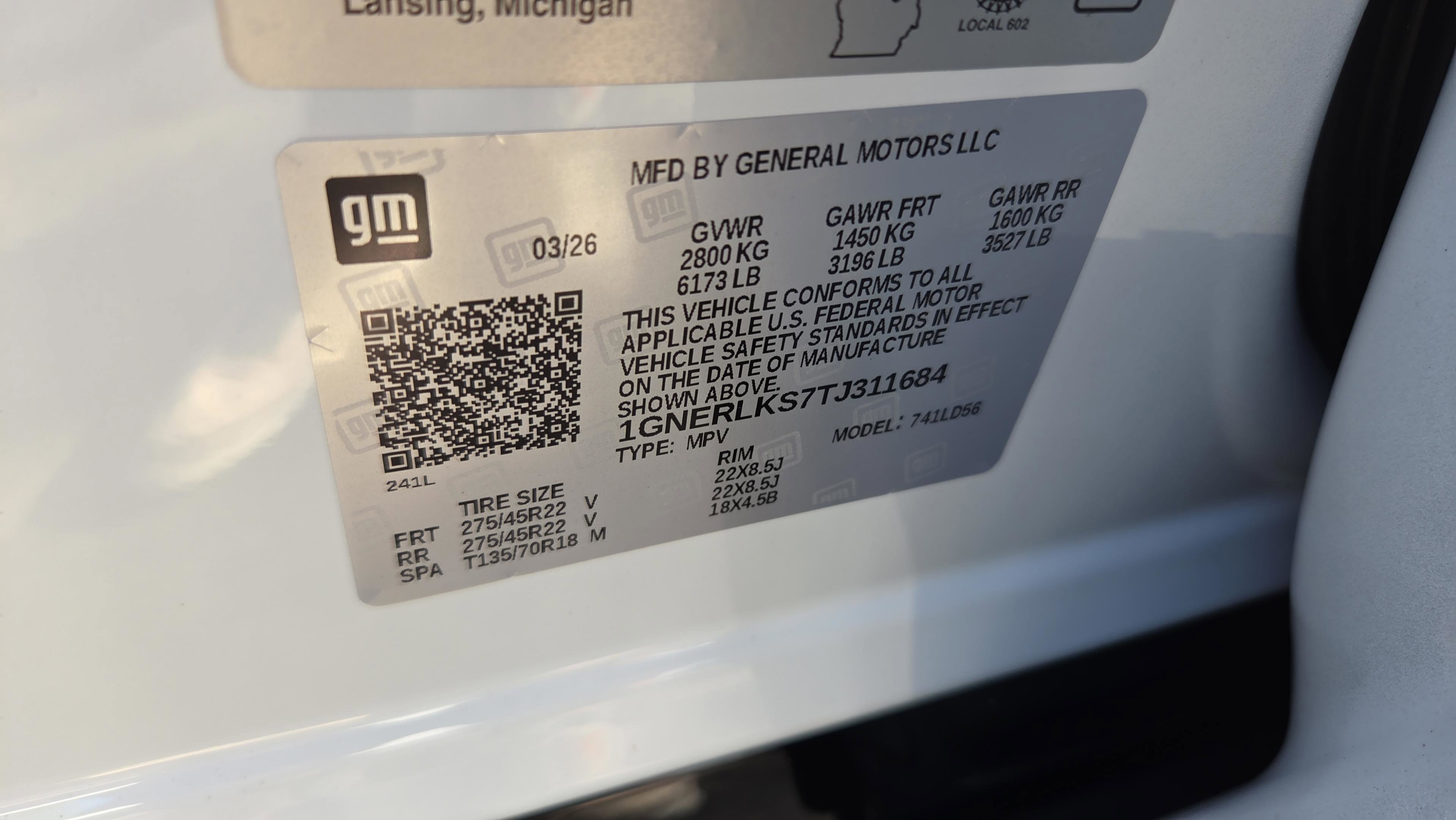 New 2026 Chevrolet Traverse RS w/ LPO, Floor Liner Package FWD image 17