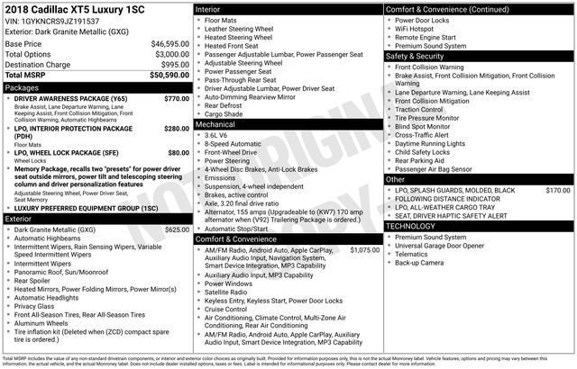 Used 2018 Cadillac XT5 Luxury w/ Driver Awareness Package image 67