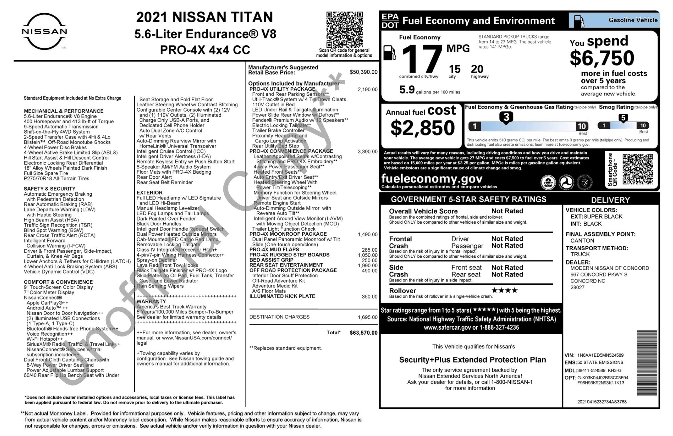 Used 2021 Nissan Titan PRO-4X w/ Pro-4x Convenience Package AWD/4WD image 2