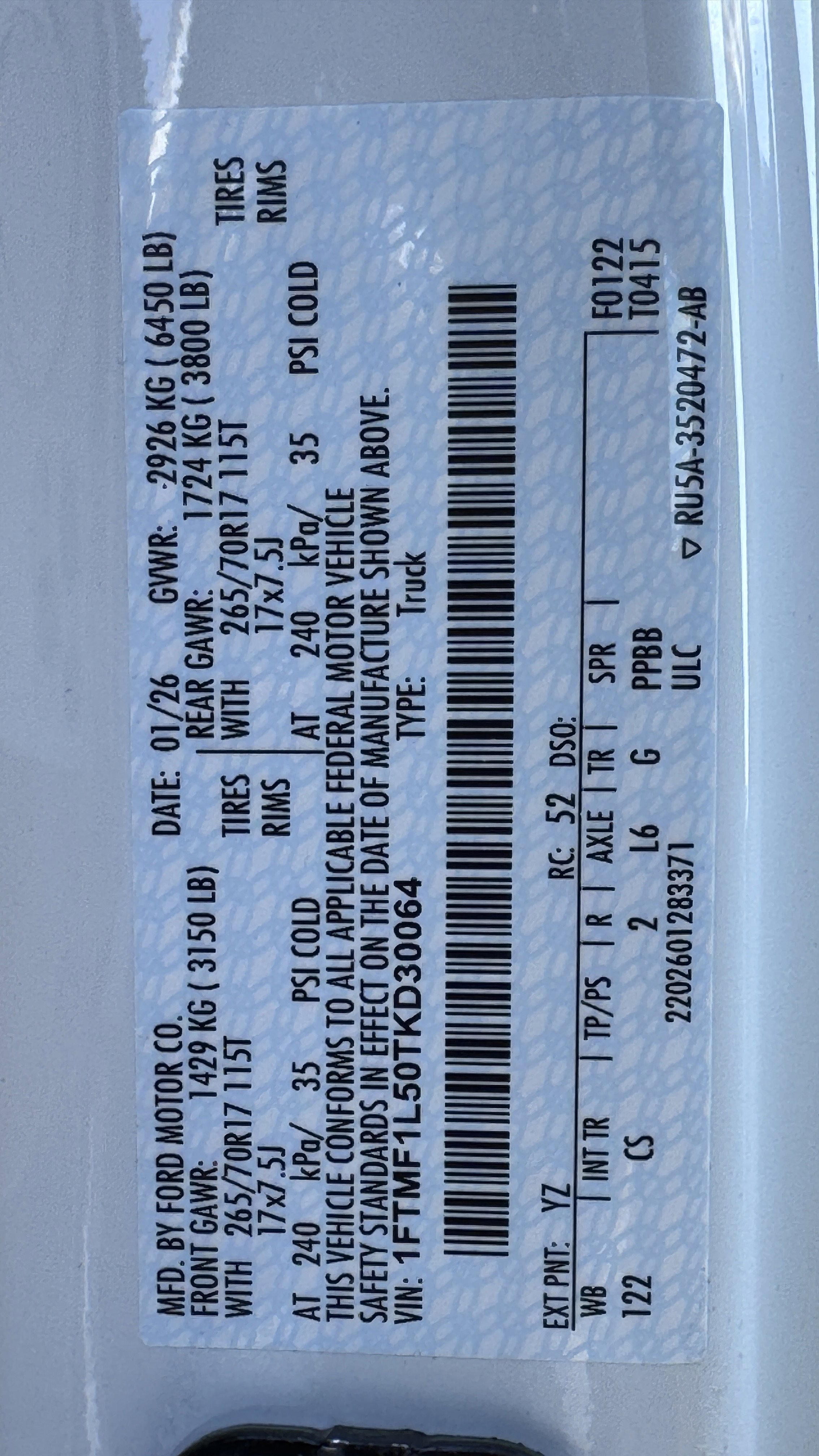 New 2026 Ford F150 XL w/ Equipment Group 103A High image 13