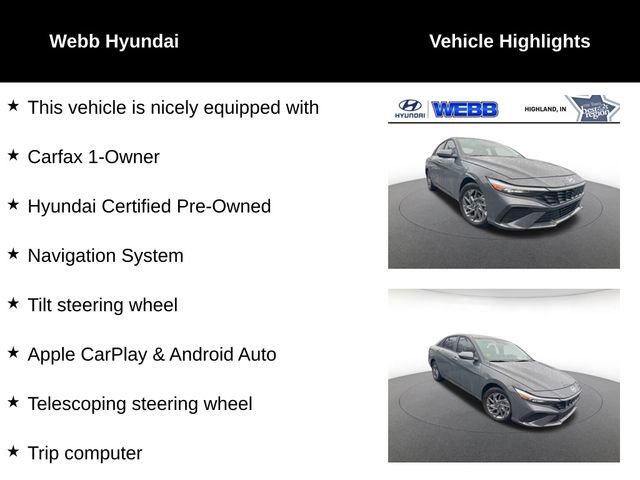 Certified 2024 Hyundai Elantra SEL FWD image 4
