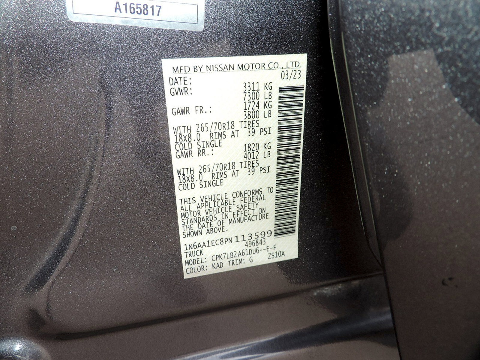 Used 2023 Nissan Titan SV w/ Accessory Utility Package AWD/4WD image 15