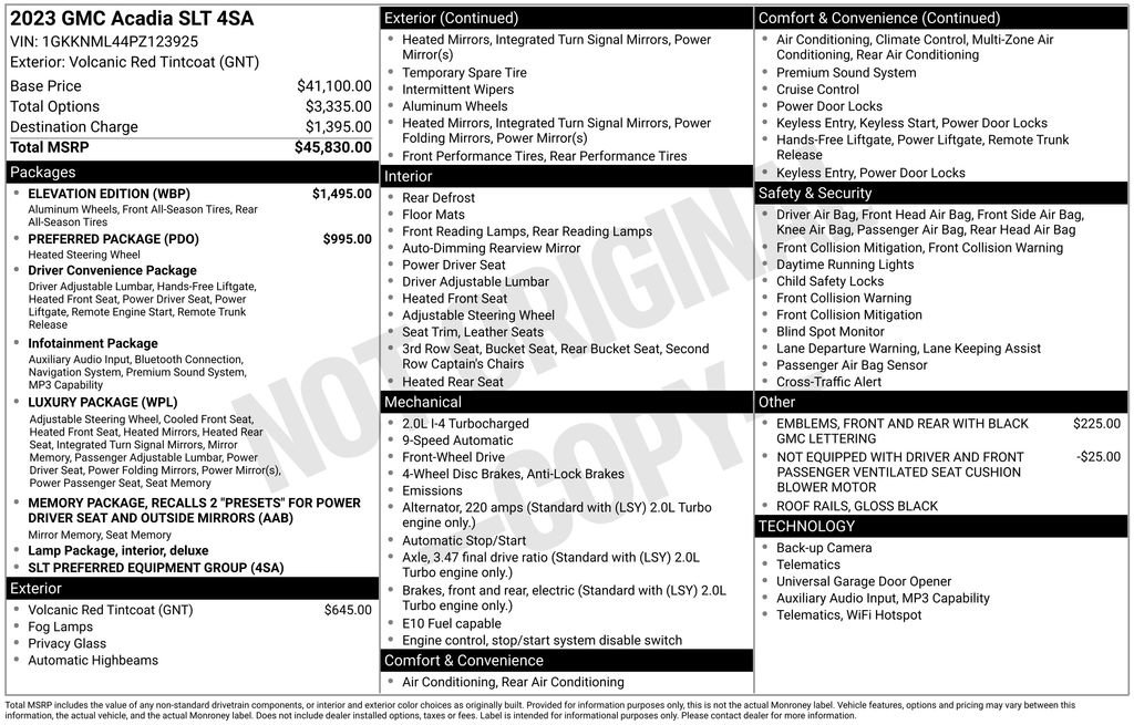 Certified 2023 GMC Acadia SLT w/ Elevation Edition FWD image 32