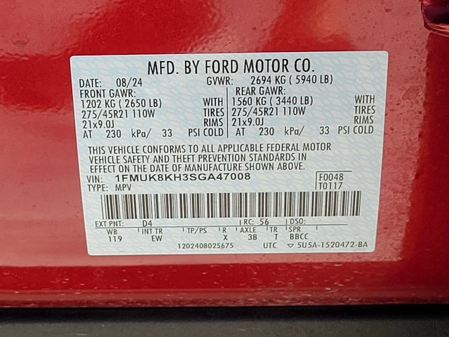 Certified 2025 Ford Explorer ST-Line w/ Premium Package image 20