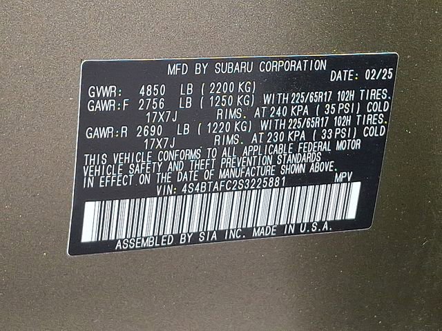 Certified 2025 Subaru Outback Premium image 27