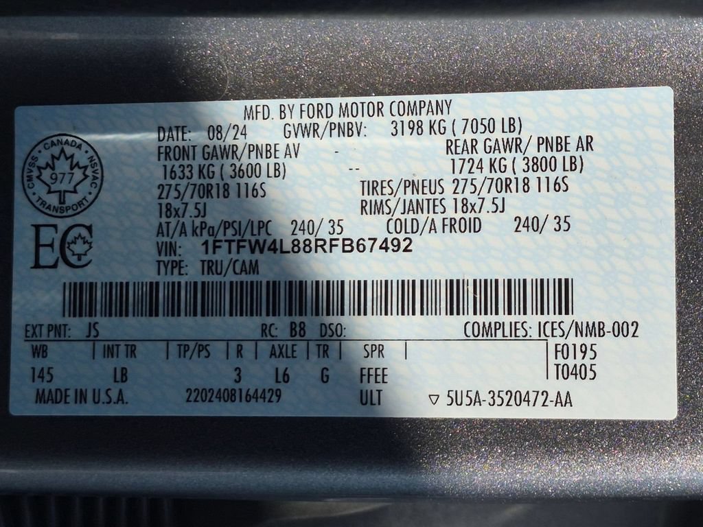 Used 2024 Ford F150 Tremor w/ Bed Utility Package AWD/4WD image 30
