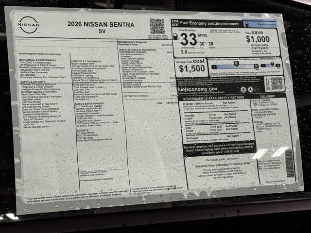 New 2026 Nissan Sentra SV w/ SV Convenience Package image 13