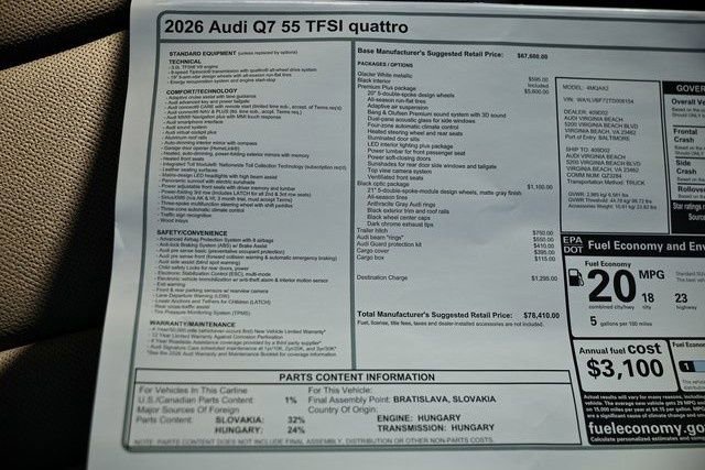 New 2026 Audi Q7 3.0T Premium Plus image 42
