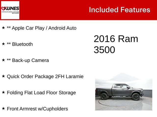 Used 2016 RAM 3500 Laramie w/ Sport Appearance Group AWD/4WD image 2