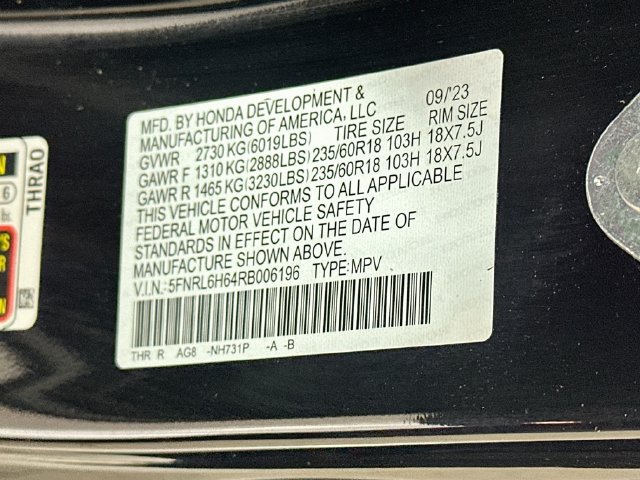Certified 2024 Honda Odyssey EX-L image 38