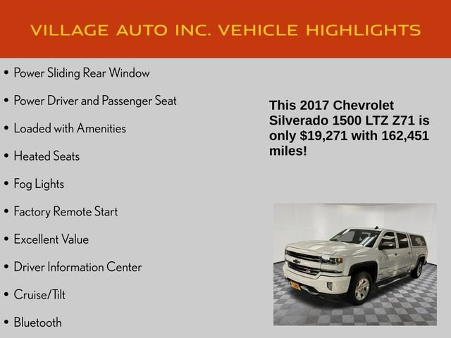 Used 2017 Chevrolet Silverado 1500 LTZ Z71 w/ LTZ Plus Package AWD/4WD image 14