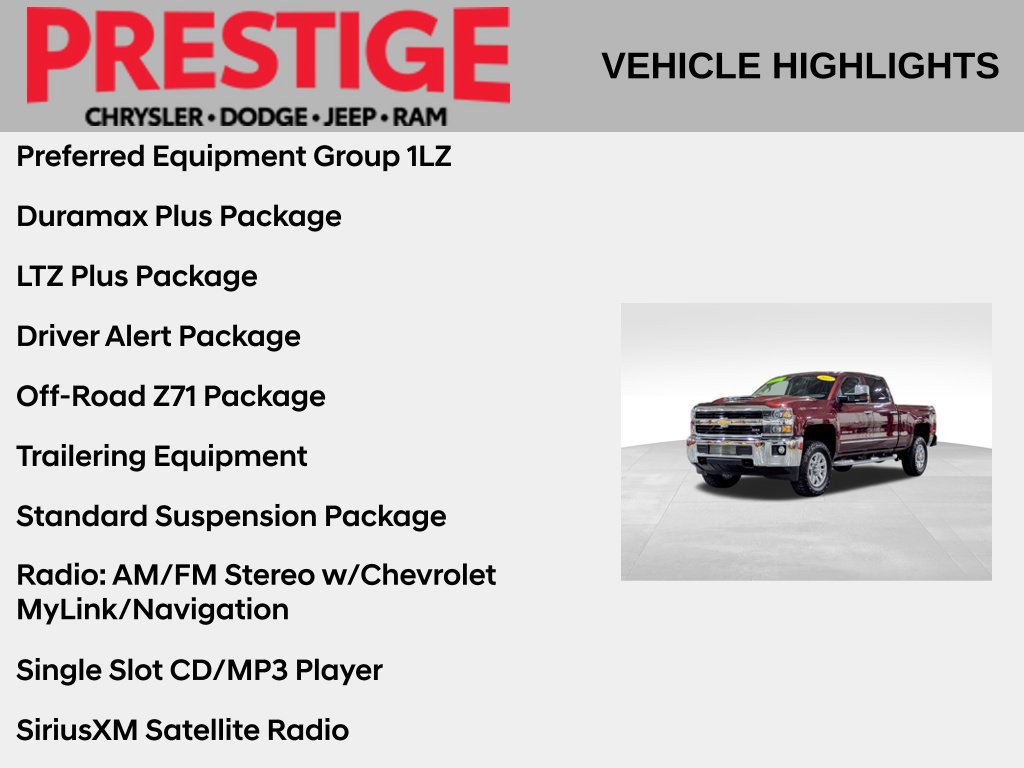 Used 2017 Chevrolet Silverado 2500 LTZ w/ Duramax Plus Package AWD/4WD image 2