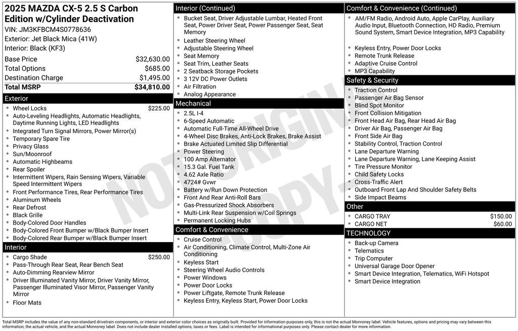 New 2025 MAZDA CX-5 Carbon Edition image 6