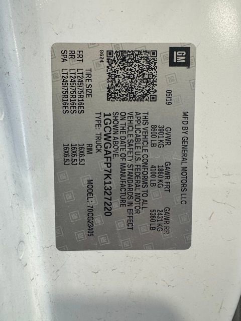 Used 2019 Chevrolet Express 2500 w/ Driver Convenience Package image 3