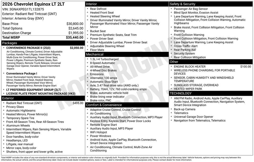 Used 2026 Chevrolet Equinox LT w/ Convenience Package II image 41