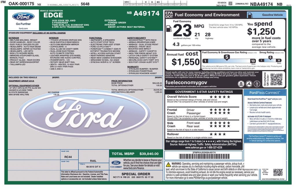 Used 2022 Ford Edge SEL image 31