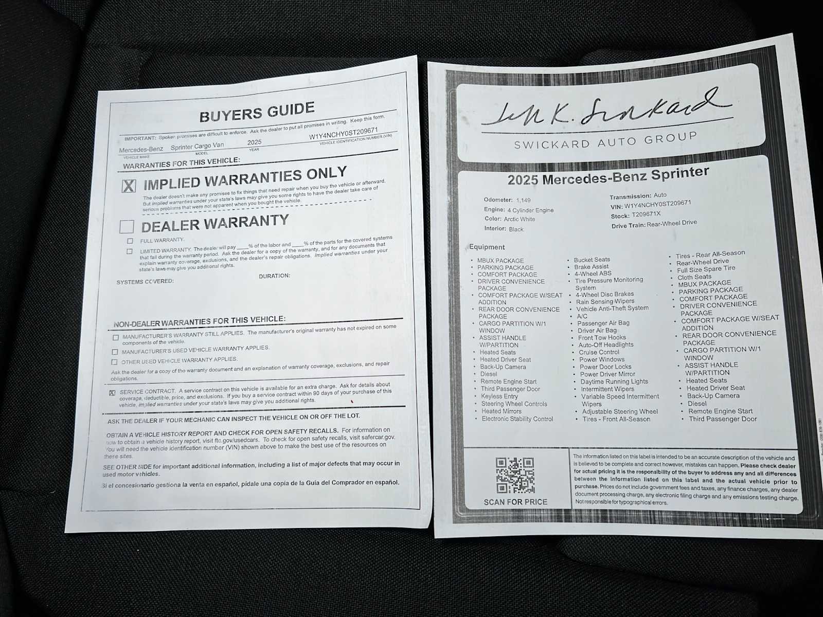 Used 2025 Mercedes-Benz Sprinter 2500 image 34