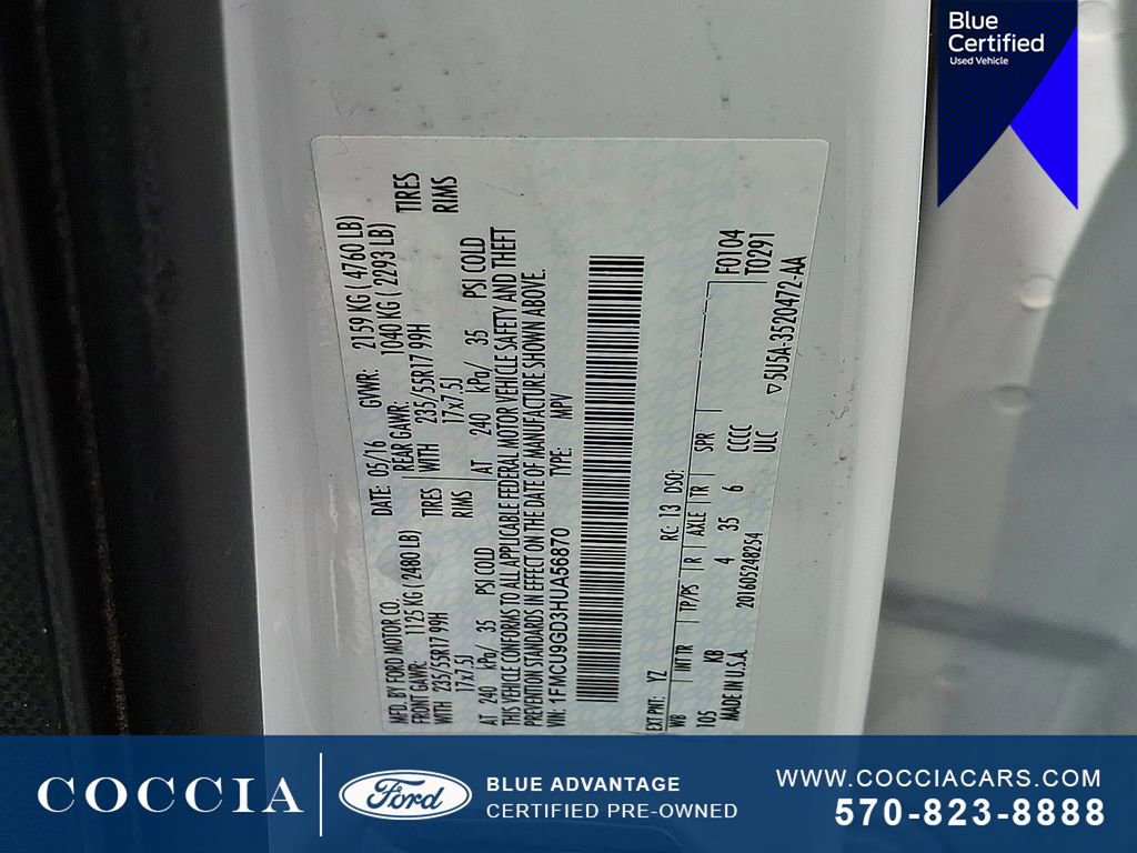 Certified 2017 Ford Escape SE AWD/4WD image 26