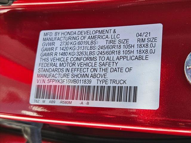 Used 2021 Honda Ridgeline Sport image 22