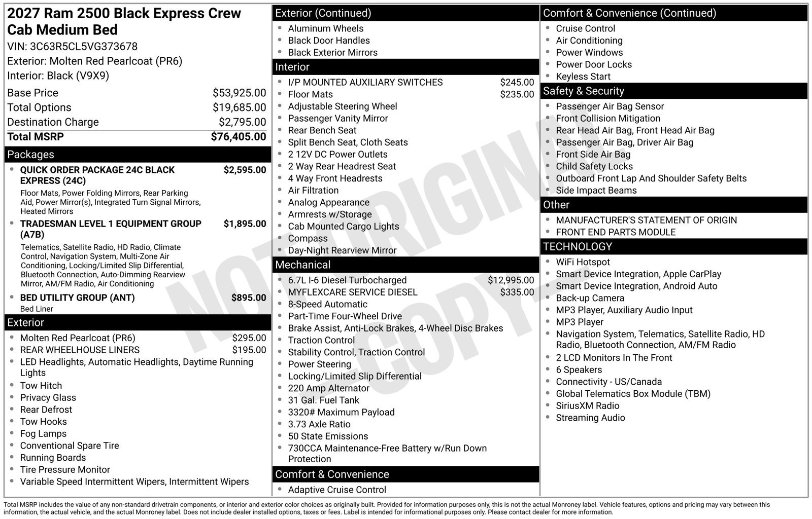 New 2027 RAM 2500 Tradesman AWD/4WD image 33