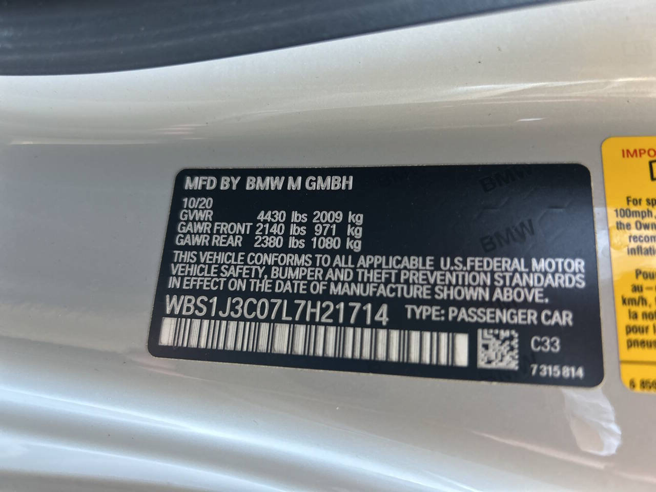 Used 2020 BMW M2 CS RWD image 65