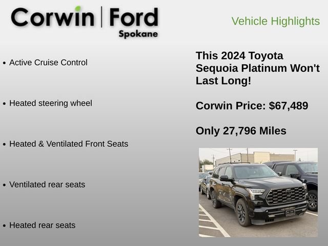 Used 2024 Toyota Sequoia Platinum AWD/4WD image 12