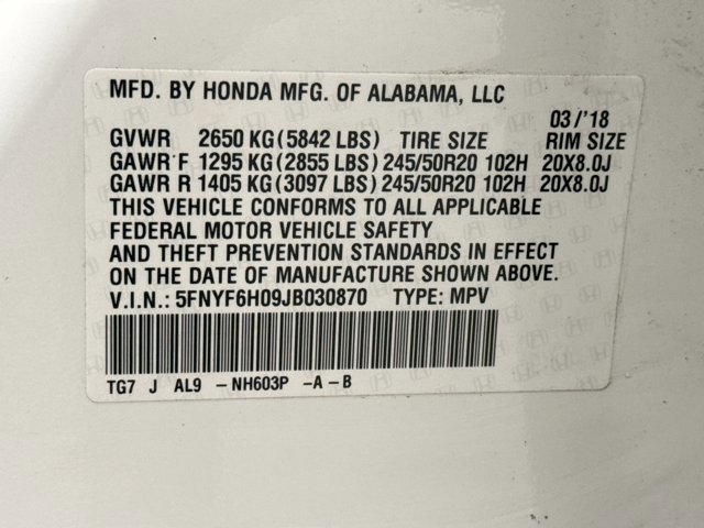 Used 2018 Honda Pilot Elite image 11