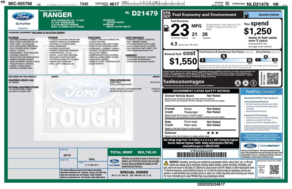 Used 2022 Ford Ranger XL image 4