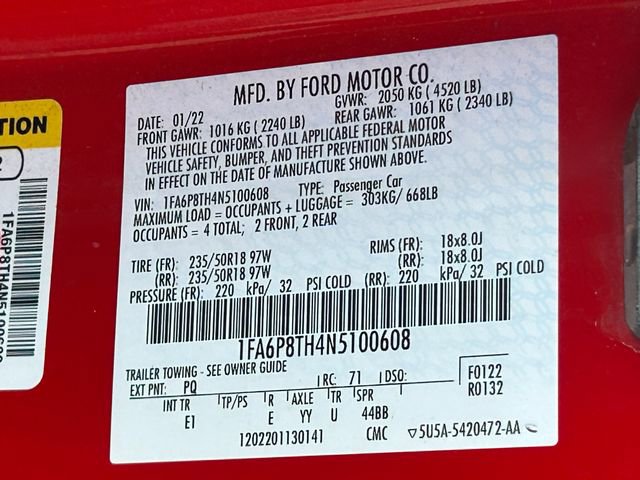 Used 2022 Ford Mustang Premium RWD image 14