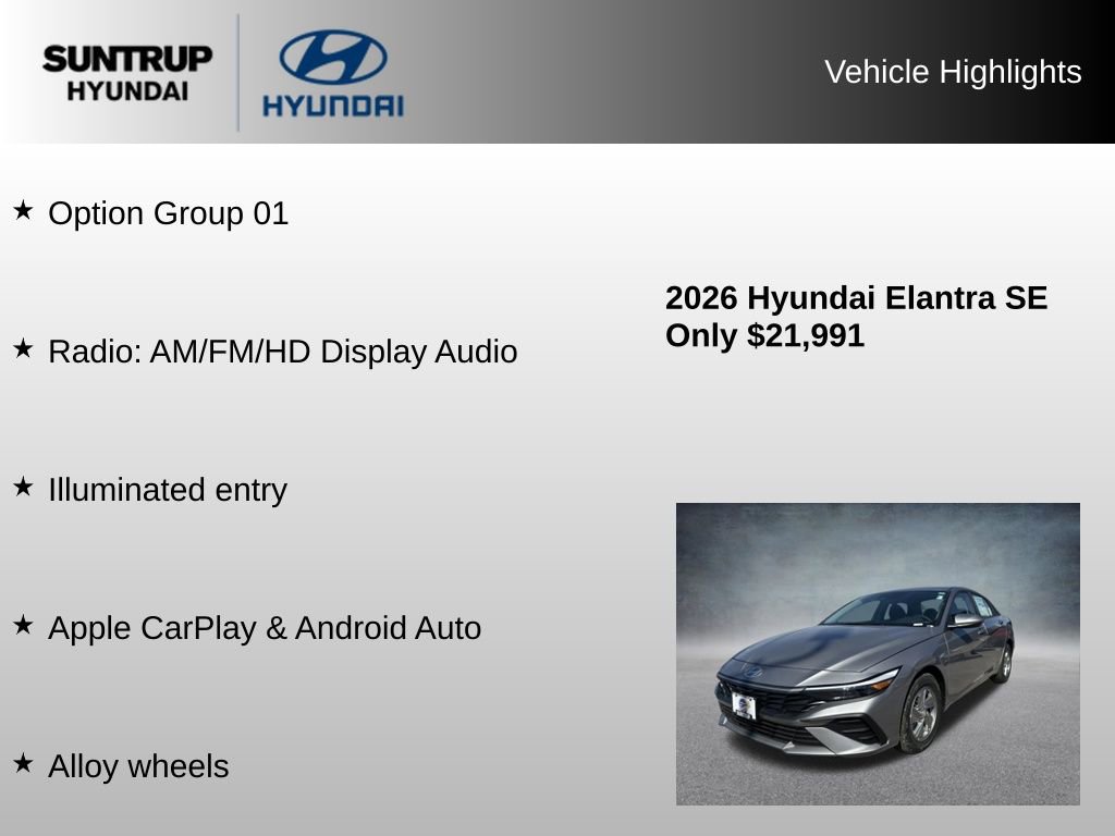 Used 2026 Hyundai Elantra SE FWD image 8
