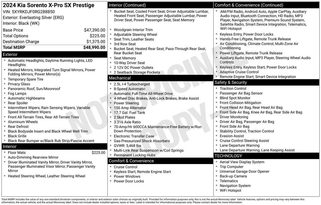 Used 2024 Kia Sorento SX Prestige image 5