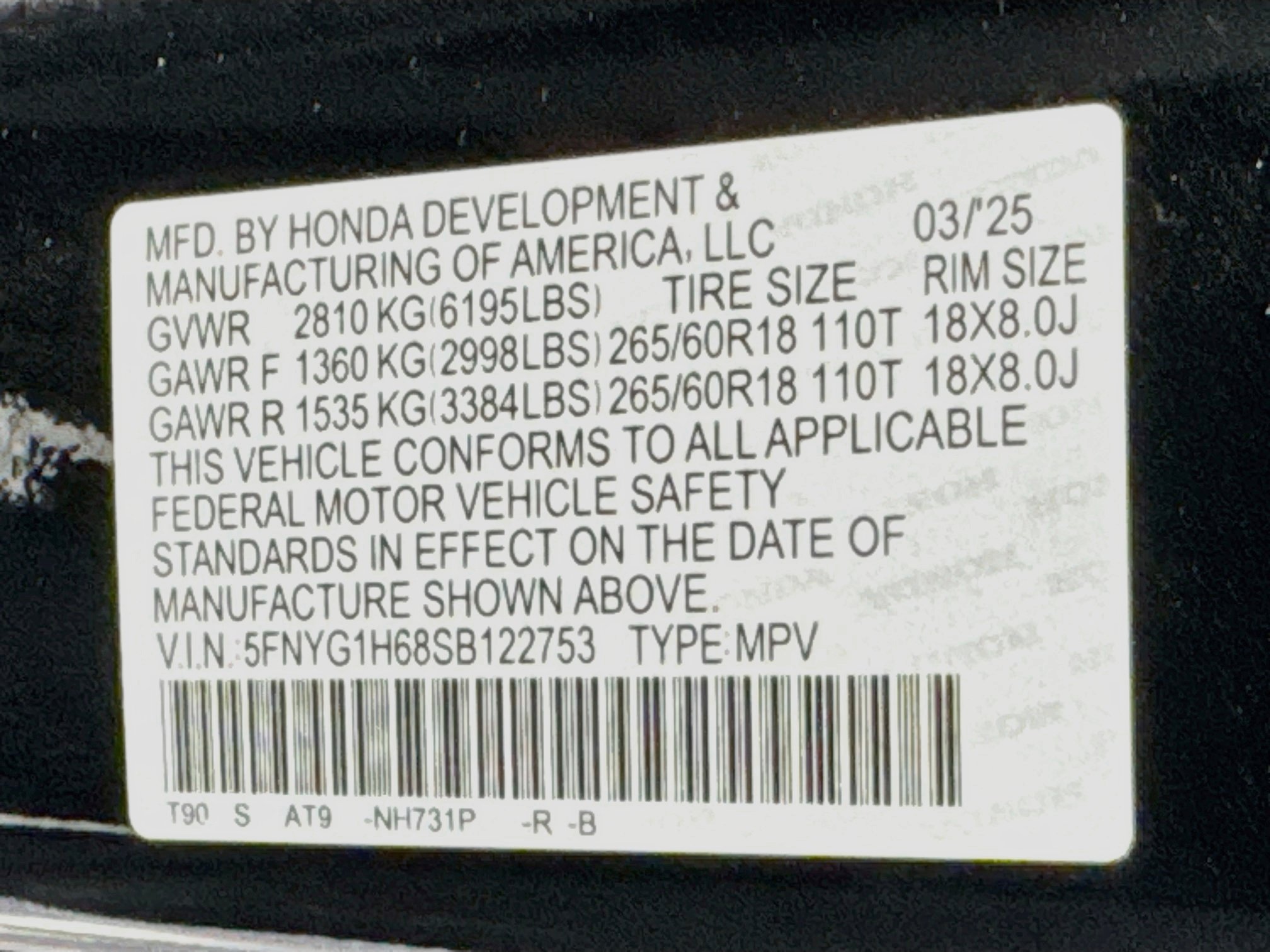 Certified 2025 Honda Pilot TrailSport image 32