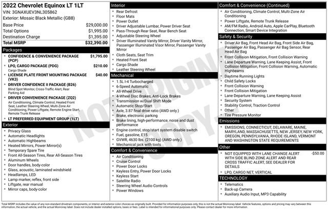 Certified 2022 Chevrolet Equinox LT image 43