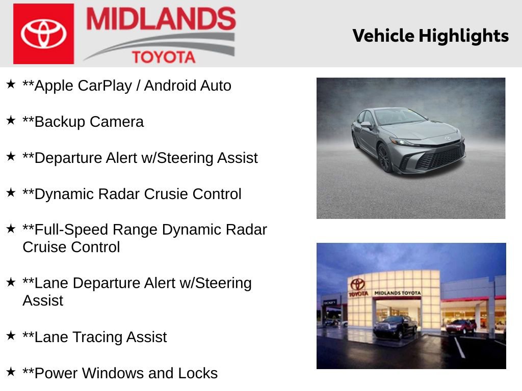 Used 2026 Toyota Camry SE w/ Multimedia Upgrade Package FWD image 2