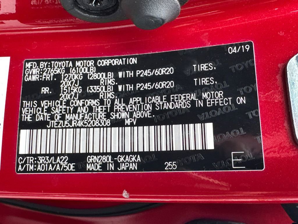 Used 2019 Toyota 4Runner Limited RWD image 33