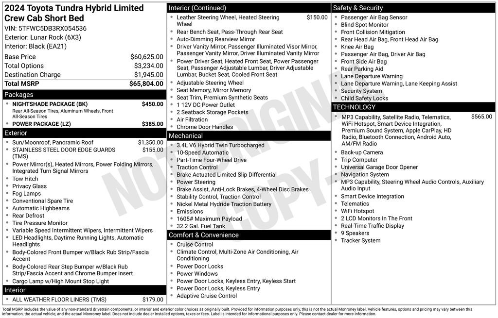 Used 2024 Toyota Tundra Limited w/ Nightshade Package AWD/4WD image 26