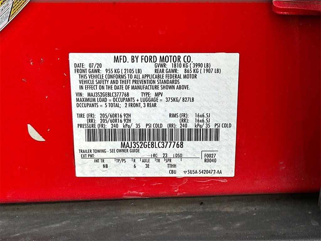 Used 2020 Ford EcoSport SE w/ SE Convenience Package image 33