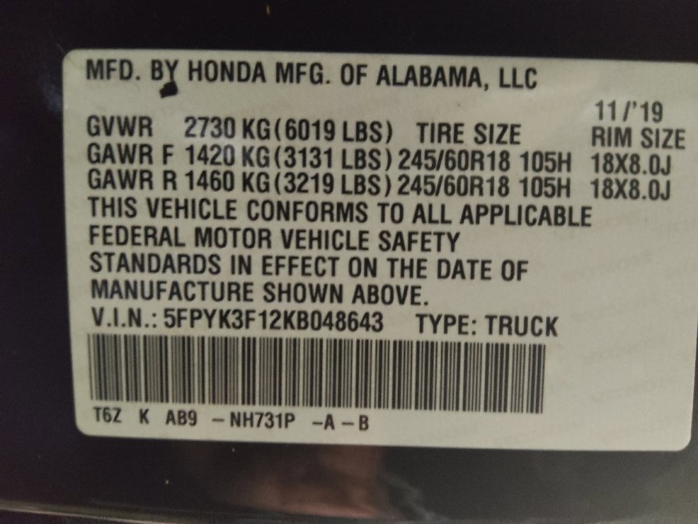 Used 2019 Honda Ridgeline Sport image 33