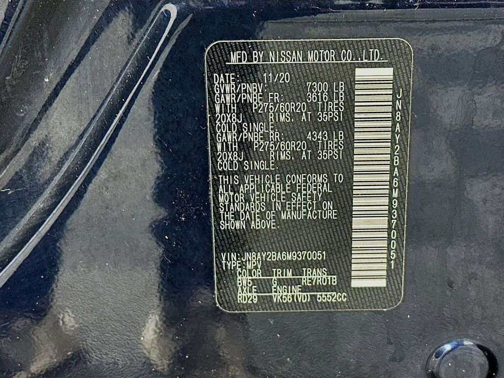 Used 2021 Nissan Armada SL w/ Captain's Chairs Package image 32