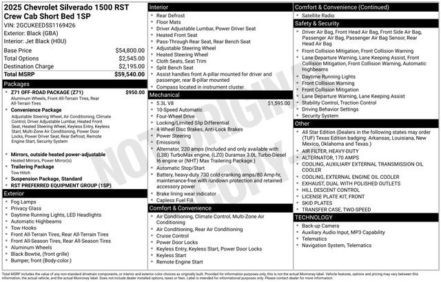 Certified 2025 Chevrolet Silverado 1500 RST w/ Z71 Off-Road Package AWD/4WD image 33