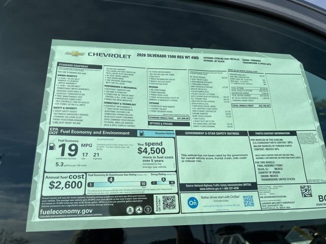 New 2026 Chevrolet Silverado 1500 W/T w/ WT Value Package image 32