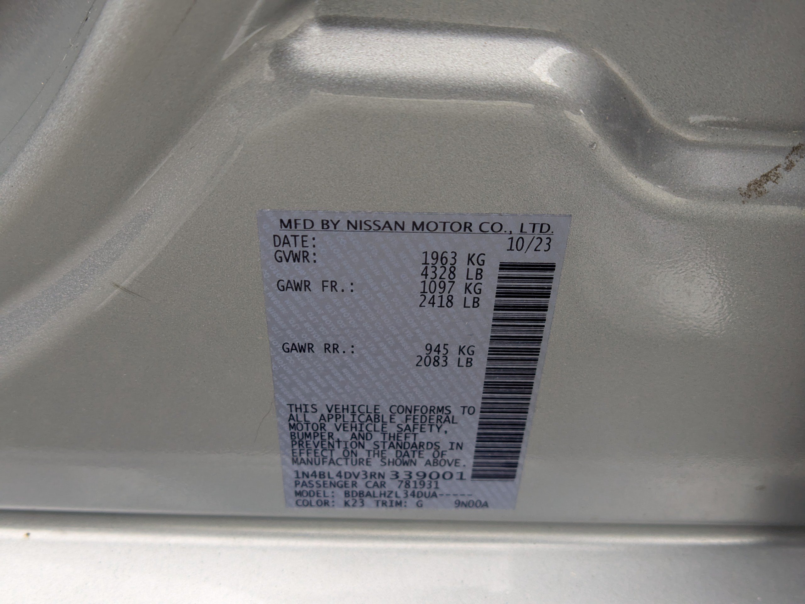 Used 2024 Nissan Altima 2.5 SV FWD image 16
