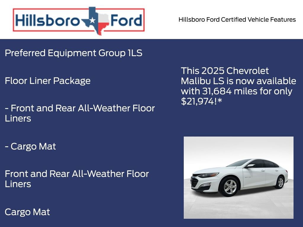 Used 2025 Chevrolet Malibu LS w/ LPO, Floor Liner Package FWD image 5