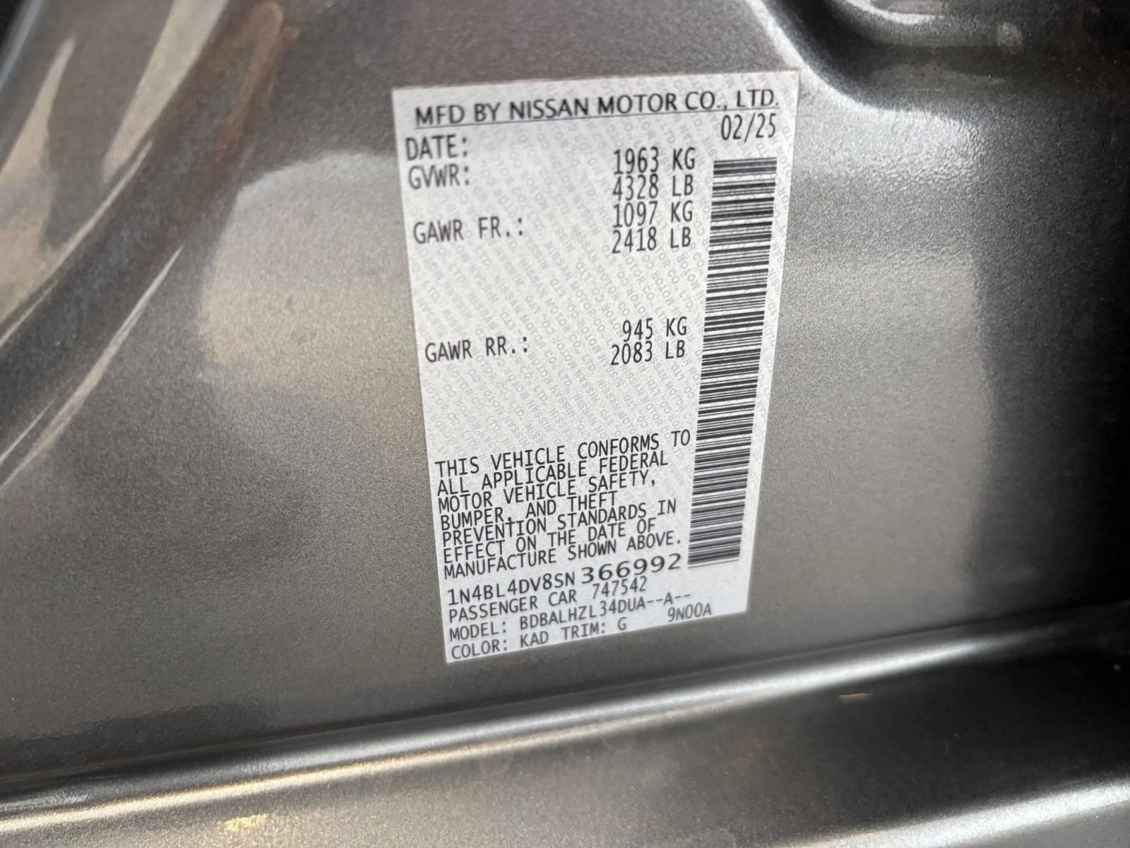 Used 2025 Nissan Altima 2.5 SV FWD image 29