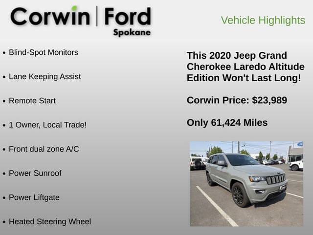 Used 2020 Jeep Grand Cherokee Altitude AWD/4WD image 6