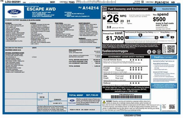Used 2023 Ford Escape ST-Line Select w/ Tech Pack #2 image 3