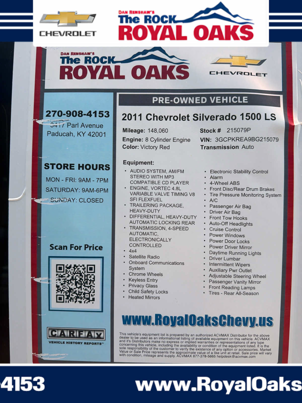 Used 2011 Chevrolet Silverado 1500 LS AWD/4WD image 25